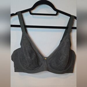 NWT Understance Zoe Smooth Coverage Lace Sheer Bra Color Shadow/Gray 46D
